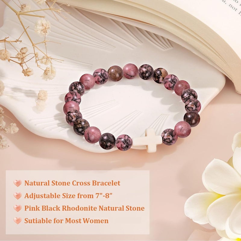 Paderast Christian Christmas Gifts for Women, Religious Cross Bracelet Gifts for Women/Daughter/Friend/Sister/Grandma/Granddaughter/Godmother/Her, Inspirational Birthday Faith Based Jewelry Stocking Stuffers Gifts - Image 4